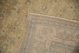 The fine hand-knotted construction on the reverse side of a distressed Kayseri carpet.