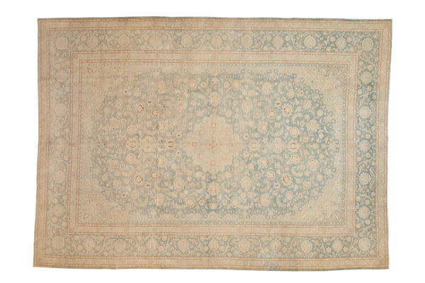 9.5x13.5 Vintage Distressed Kashan Carpet