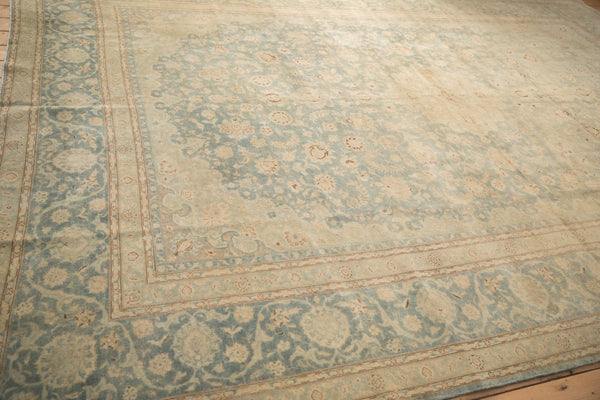 9.5x13.5 Vintage Distressed Kashan Carpet