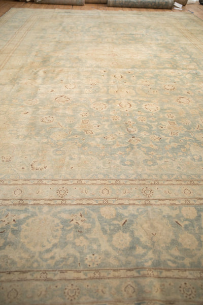 9.5x13.5 Vintage Distressed Kashan Carpet