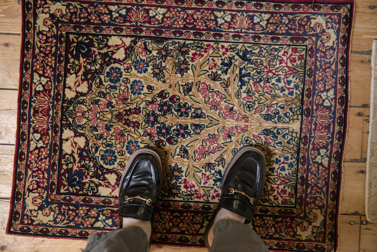 2x3 Antique Kerman Rug Mat