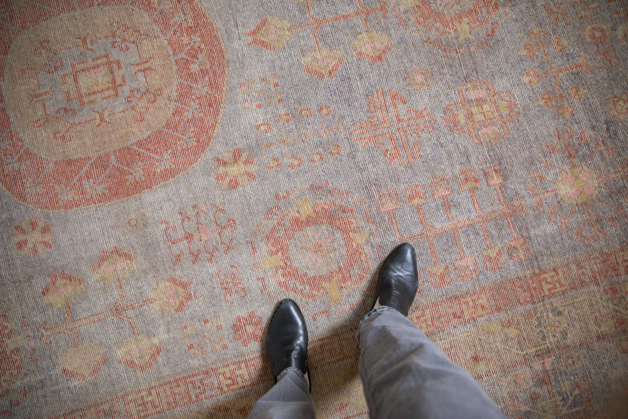 8x15.5 Antique Distressed Khotan Carpet