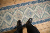 Vintage Distressed Hamadan Rug Runner / ONH item ee005505