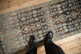 Vintage Distressed Hamadan Rug Runner / ONH item ee005516