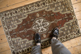 2.5x4 Vintage Distressed Mazlaghan Rug