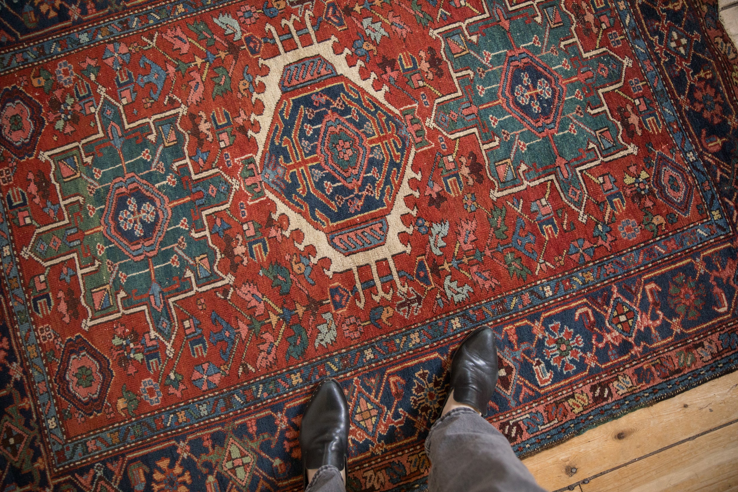 4.5x5 Vintage Karaja Square Rug