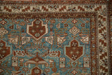 4x5 Vintage Distressed Malayer Square Rug