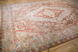 7x10 Antique Distressed Sarouk Carpet