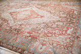 7x10 Antique Distressed Sarouk Carpet