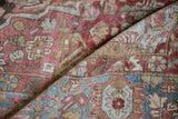 7x10 Antique Distressed Sarouk Carpet