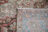 7x10 Antique Distressed Sarouk Carpet