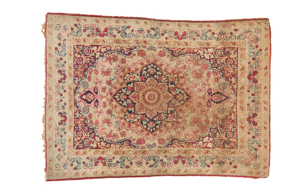 3x4 Antique Kerman Square Rug