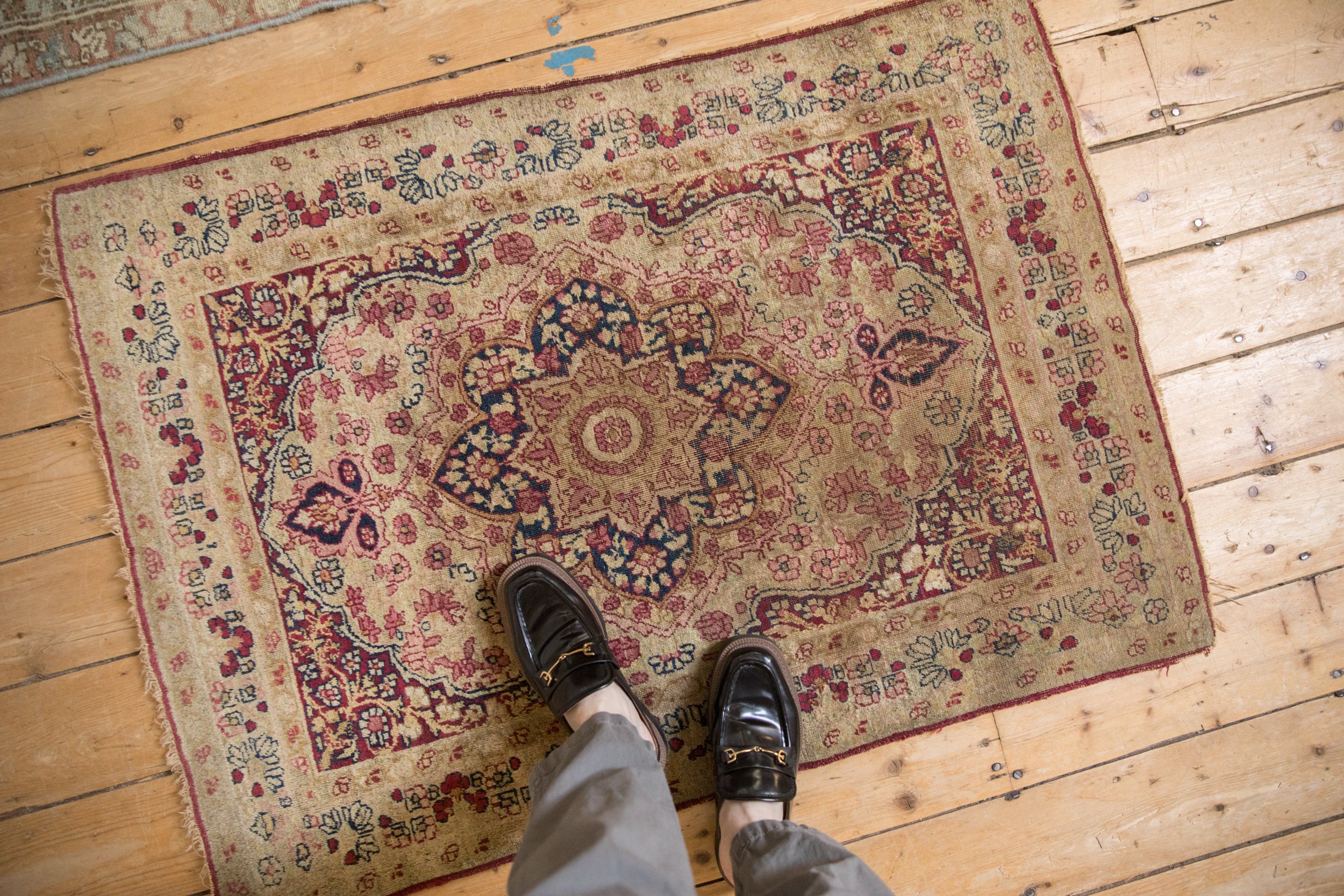 3x4 Antique Kerman Square Rug