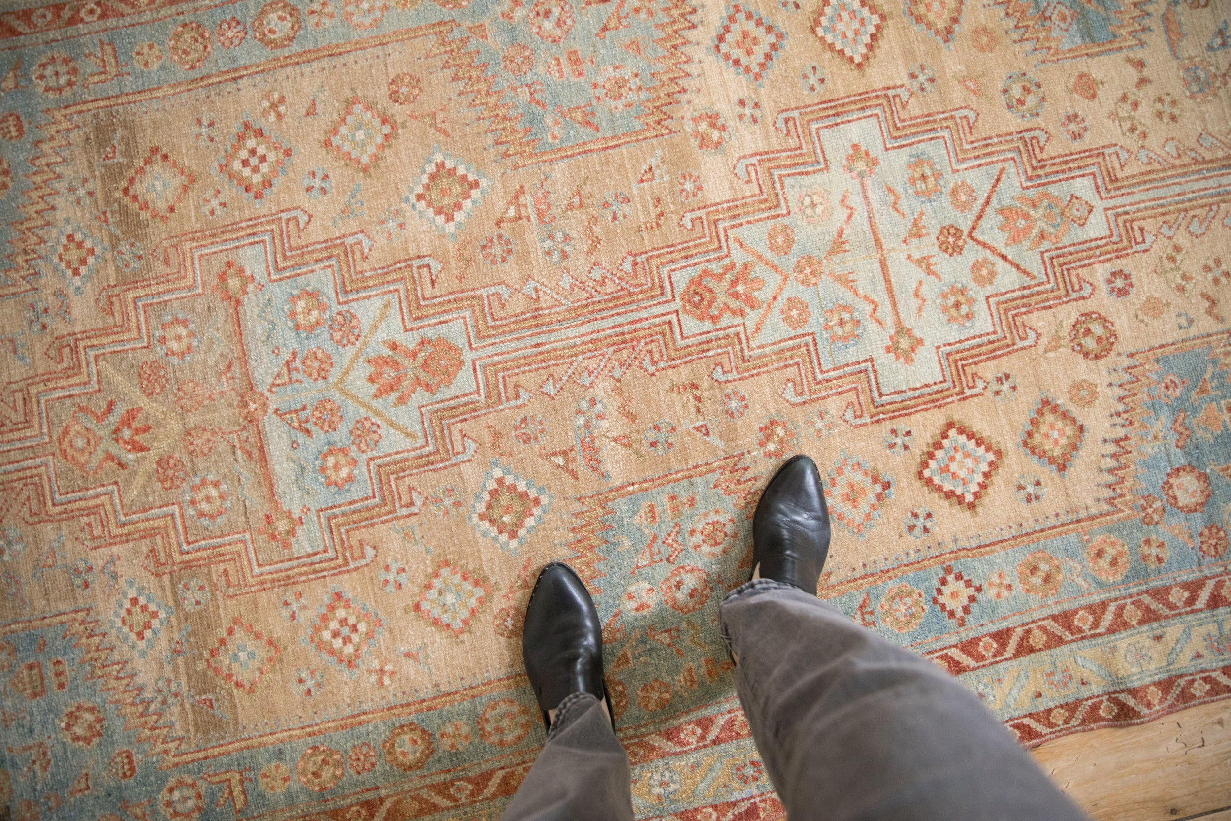 4.5x9.5 Vintage Distressed Malayer Rug Runner