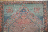 1.5x3.5 Vintage Distressed Oushak Rug Mat Runner