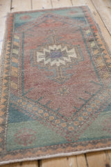 1.5x3.5 Vintage Distressed Oushak Rug Mat Runner