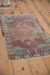1.5x3 Vintage Distressed Oushak Rug Mat