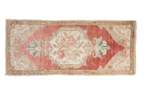 1.5x3.5 Vintage Distressed Oushak Rug Mat Runner