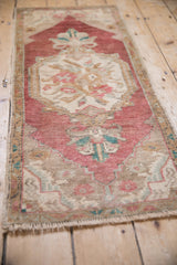 1.5x3.5 Vintage Distressed Oushak Rug Mat Runner