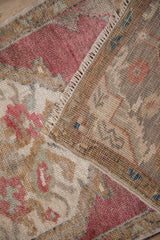 1.5x3.5 Vintage Distressed Oushak Rug Mat Runner