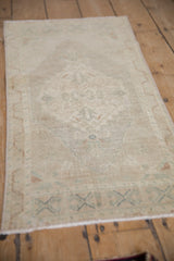 1.5x3 Vintage Distressed Oushak Rug Mat