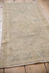 1.5x3 Vintage Distressed Oushak Rug Mat