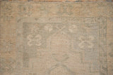 1.5x3.5 Vintage Distressed Oushak Rug Mat Runner
