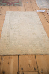 1.5x3.5 Vintage Distressed Oushak Rug Mat Runner