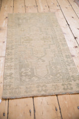 1.5x3.5 Vintage Distressed Oushak Rug Mat Runner