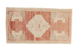 1.5x3 Vintage Distressed Oushak Rug Mat