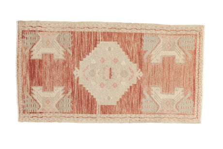 1.5x3 Vintage Distressed Oushak Rug Mat