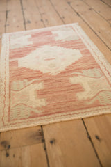 1.5x3 Vintage Distressed Oushak Rug Mat
