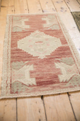1.5x3 Vintage Distressed Oushak Rug Mat