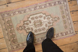 1.5x3 Vintage Distressed Oushak Rug Mat