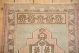 1.5x3 Vintage Distressed Oushak Rug Mat