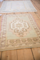 1.5x3 Vintage Distressed Oushak Rug Mat