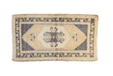 1.5x3 Vintage Distressed Oushak Rug Mat