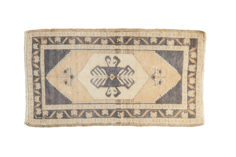 1.5x3 Vintage Distressed Oushak Rug Mat