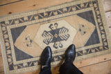 1.5x3 Vintage Distressed Oushak Rug Mat