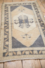 1.5x3 Vintage Distressed Oushak Rug Mat