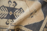 1.5x3 Vintage Distressed Oushak Rug Mat