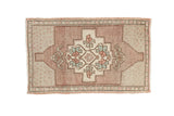 1.5x2.5 Vintage Distressed Oushak Rug Mat