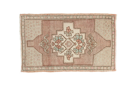 1.5x2.5 Vintage Distressed Oushak Rug Mat