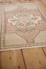 1.5x2.5 Vintage Distressed Oushak Rug Mat