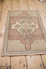 1.5x2.5 Vintage Distressed Oushak Rug Mat