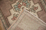 1.5x2.5 Vintage Distressed Oushak Rug Mat