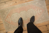 1.5x3.5 Vintage Distressed Oushak Rug Mat Runner