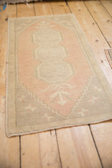 1.5x3.5 Vintage Distressed Oushak Rug Mat Runner