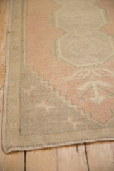 1.5x3.5 Vintage Distressed Oushak Rug Mat Runner