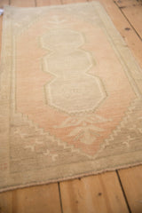 1.5x3.5 Vintage Distressed Oushak Rug Mat Runner